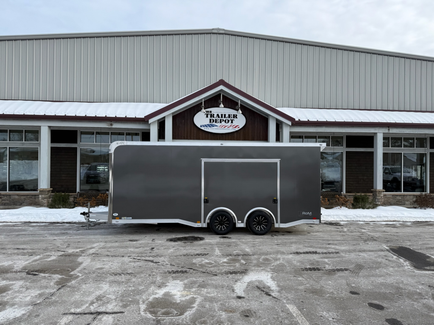 New ATC 8’6″ X 20′ ROM ENCLOSED CAR HAULER WITH ESCAPE DOOR 9.9K