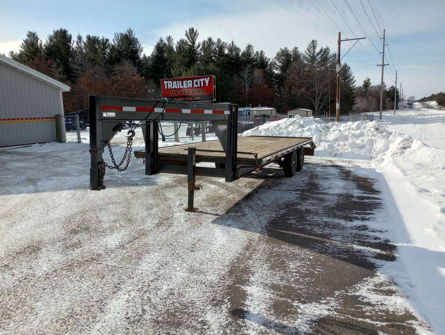 Used 1995 High View 24' Gooseneck Deckover Trailer