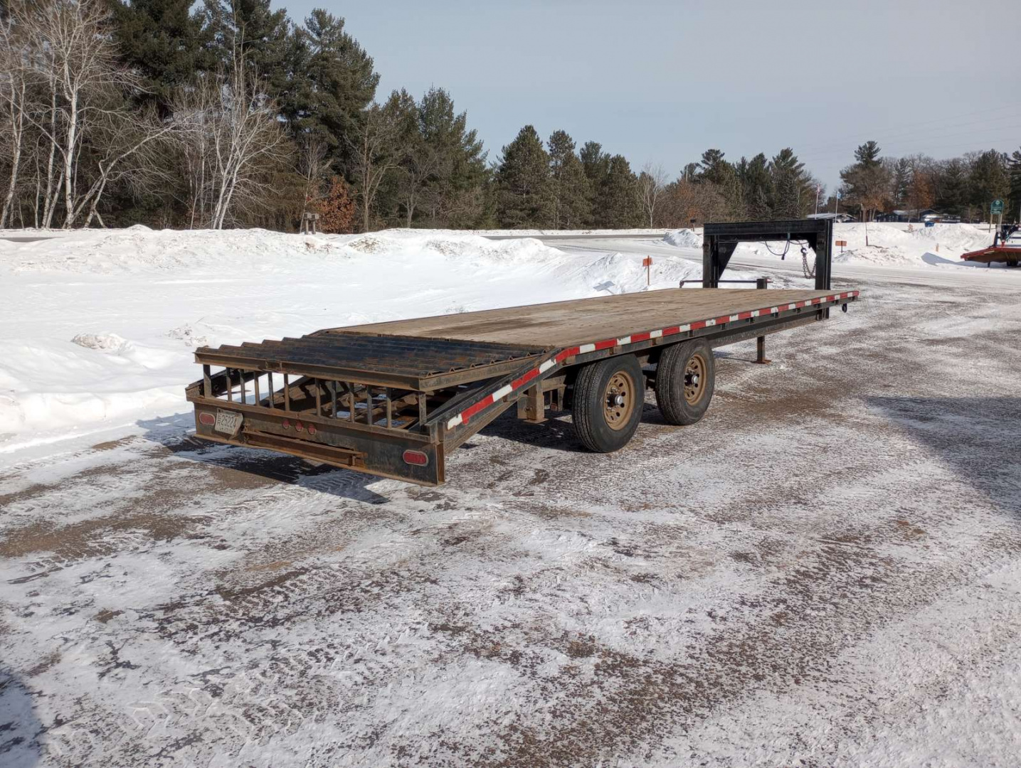 Used 1995 High View 24' Gooseneck Deckover Trailer