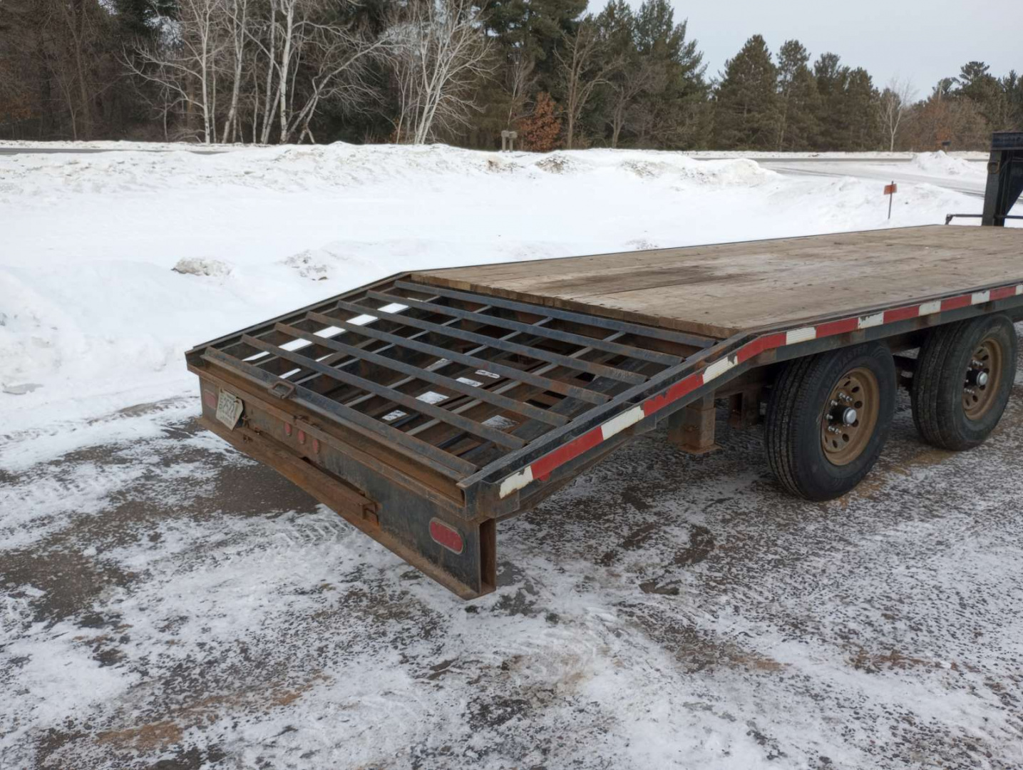Used 1995 High View 24' Gooseneck Deckover Trailer