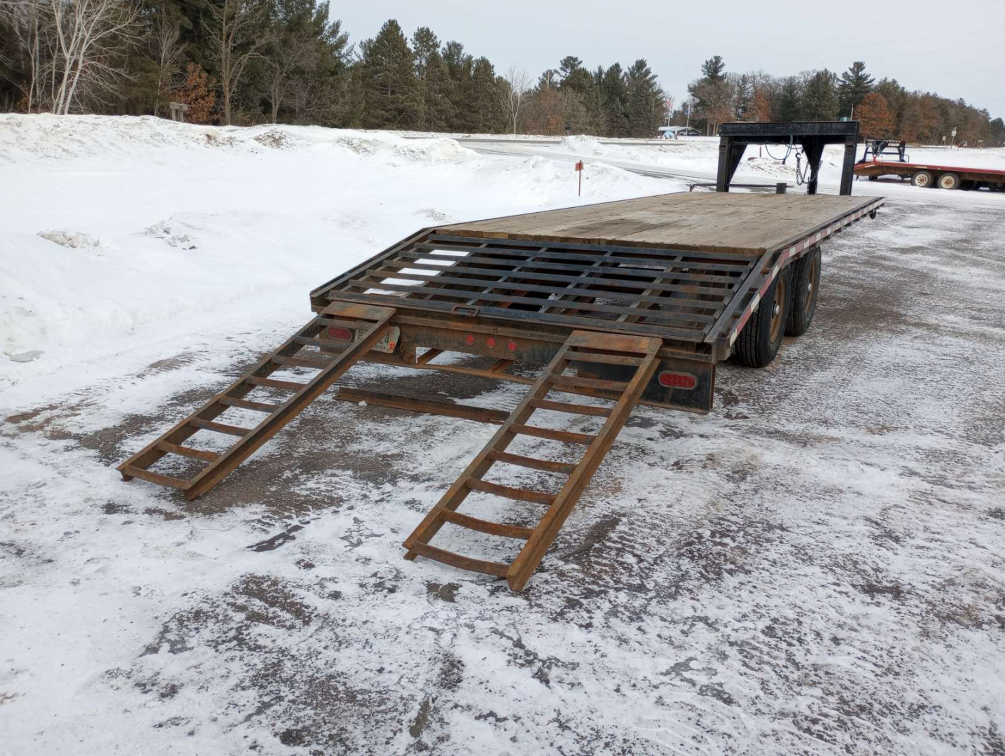 Used 1995 High View 24' Gooseneck Deckover Trailer