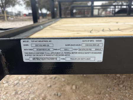 New 2026 Top Hat LDX Utility Trailer