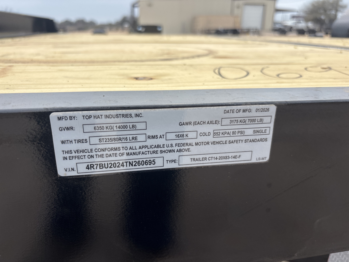 New 2026 Top Hat Trailers CT Utility Trailer