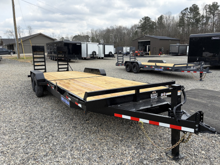 New 2026 Triple Crown 7X24 Equipment Trailer, 5' Swing Ramps, Beavertail, 16K GVWR