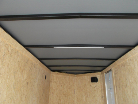 New 2026 Covered Wagon Trailers 5x10 Cargo / Enclosed Cargo Trailer / Ramp / RV Side Door / Bed Lined Tongue and Frame / .030 Black