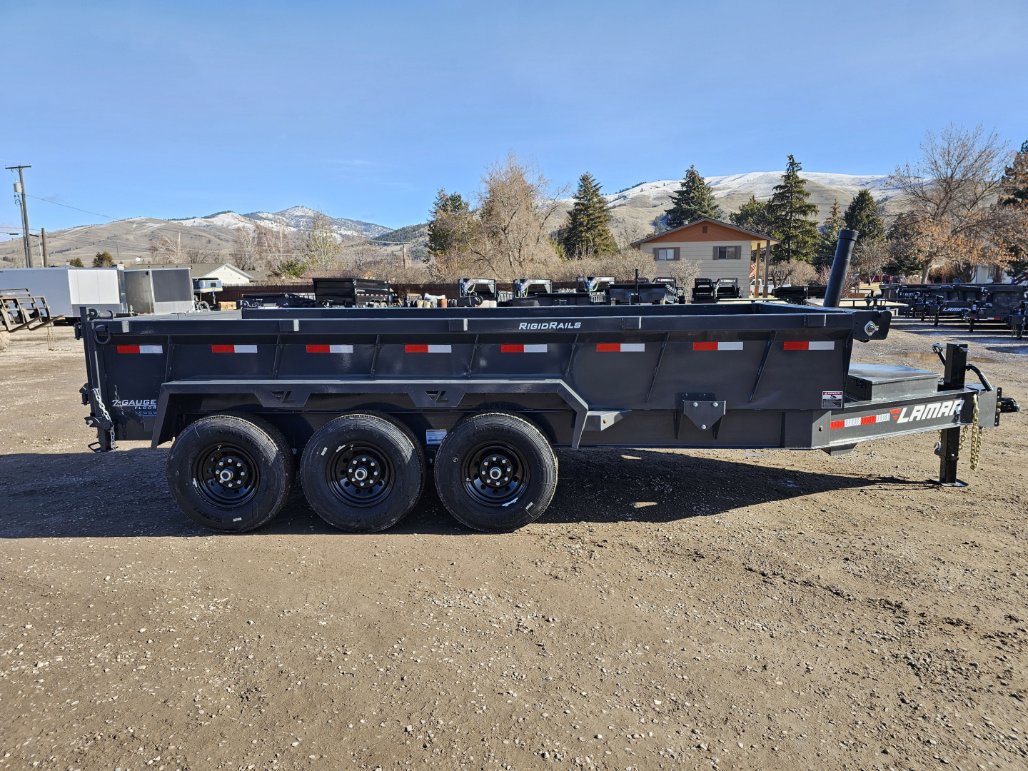 New 2026 Lamar 7x16 21k Dump Trailer w/Telescopic Lift