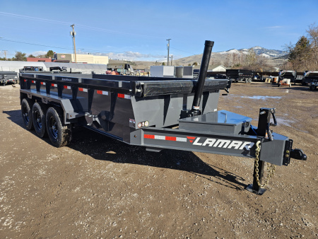 New 2026 Lamar 7x16 21k Dump Trailer w/Telescopic Lift
