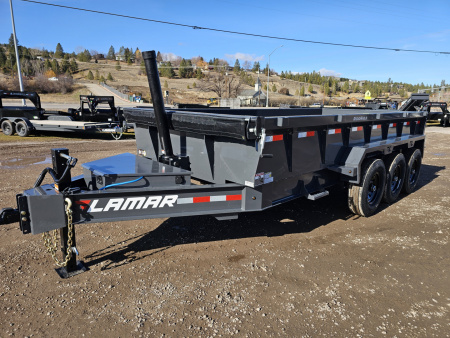 New 2026 Lamar 7x16 21k Dump Trailer w/Telescopic Lift