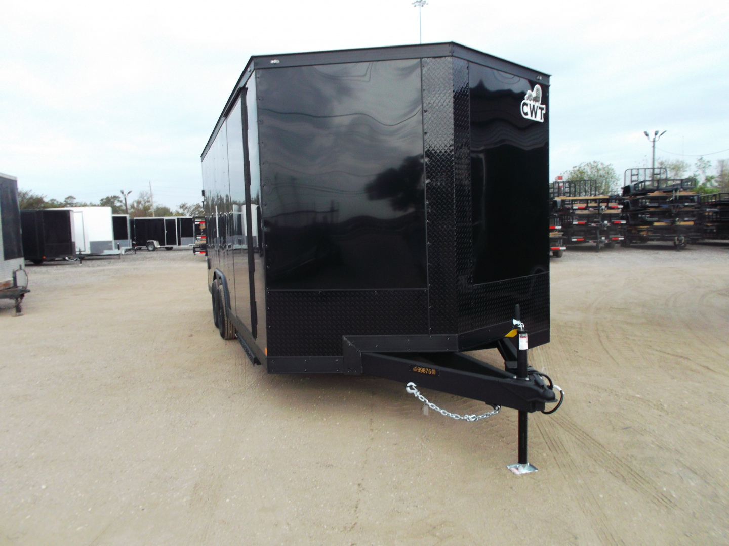 New 2026 Covered Wagon Trailers 8.5x20 Cargo / Enclosed Trailer / Car Hauler / 5200# Axles / 7ft Interior / 60" Triple Tube Tongue / 48" RV Door / Extra Wide Ramp / .080 Black Skin / Black Out Package