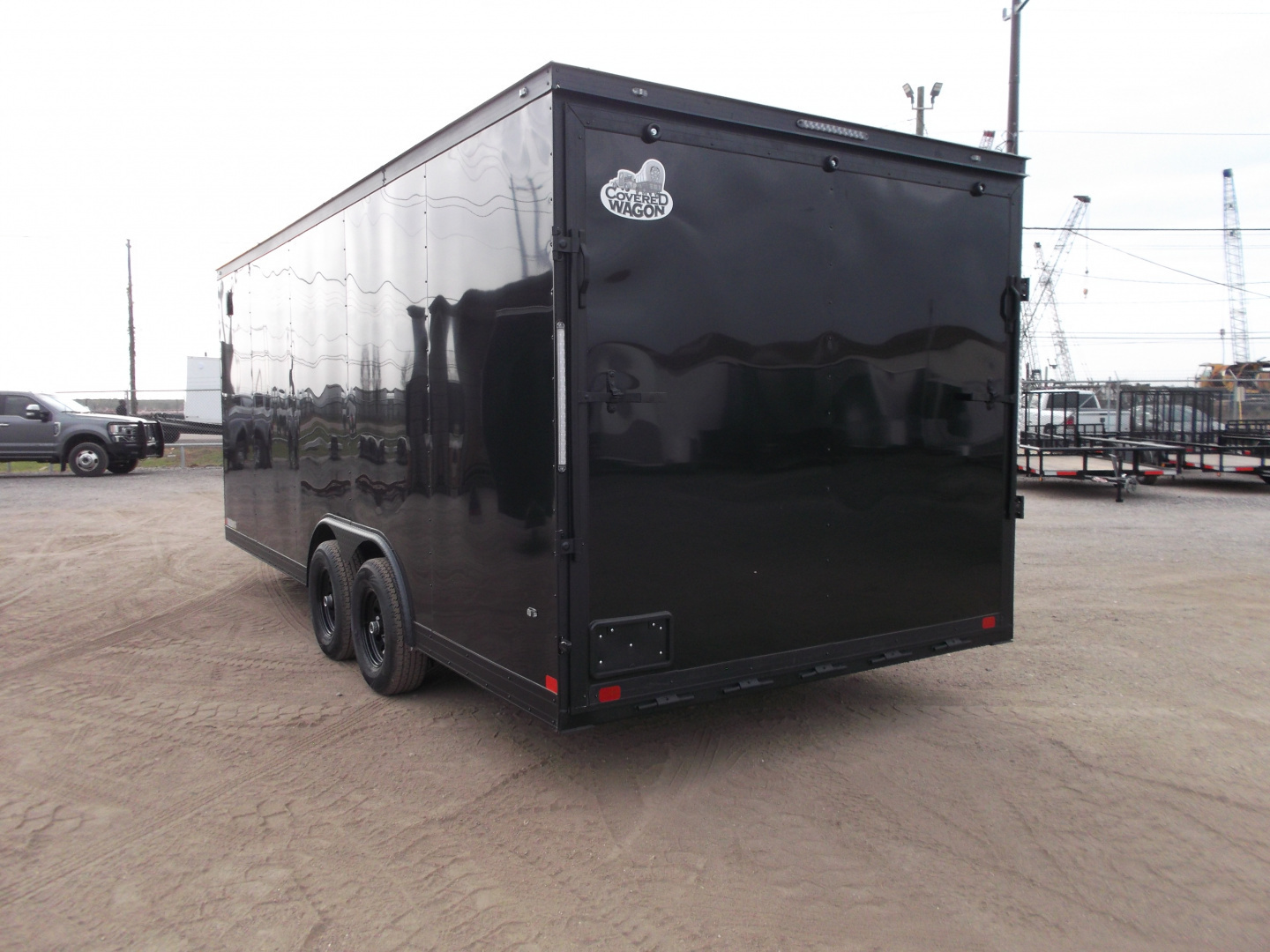 New 2026 Covered Wagon Trailers 8.5x20 Cargo / Enclosed Trailer / Car Hauler / 5200# Axles / 7ft Interior / 60" Triple Tube Tongue / 48" RV Door / Extra Wide Ramp / .080 Black Skin / Black Out Package