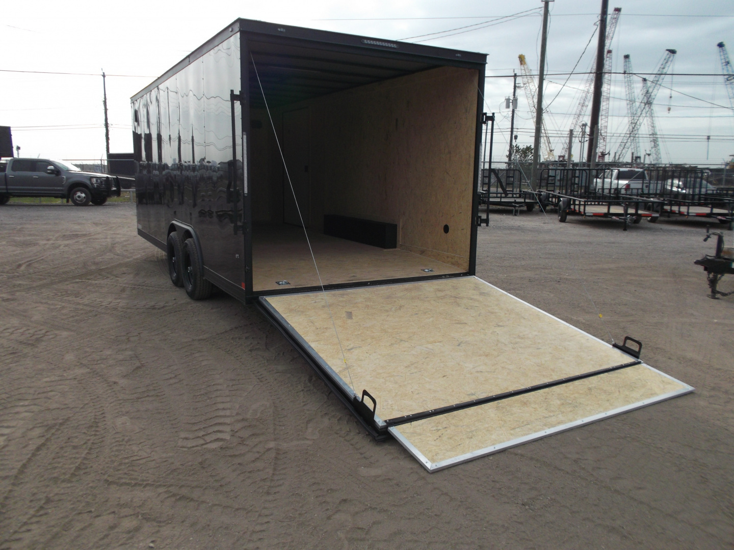 New 2026 Covered Wagon Trailers 8.5x20 Cargo / Enclosed Trailer / Car Hauler / 5200# Axles / 7ft Interior / 60" Triple Tube Tongue / 48" RV Door / Extra Wide Ramp / .080 Black Skin / Black Out Package