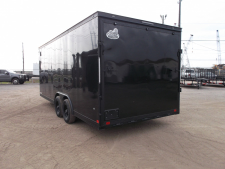 New 2026 Covered Wagon Trailers 8.5x20 Cargo / Enclosed Trailer / Car Hauler / 5200# Axles / 7ft Interior / 60" Triple Tube Tongue / 48" RV Door / Extra Wide Ramp / .080 Black Skin / Black Out Package
