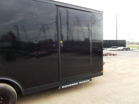 New 2026 Covered Wagon Trailers 8.5x20 Cargo / Enclosed Trailer / Car Hauler / 5200# Axles / 7ft Interior / 60" Triple Tube Tongue / 48" RV Door / Extra Wide Ramp / .080 Black Skin / Black Out Package