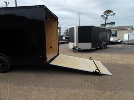 New 2026 Covered Wagon Trailers 8.5x20 Cargo / Enclosed Trailer / Car Hauler / 5200# Axles / 7ft Interior / 60" Triple Tube Tongue / 48" RV Door / Extra Wide Ramp / .080 Black Skin / Black Out Package