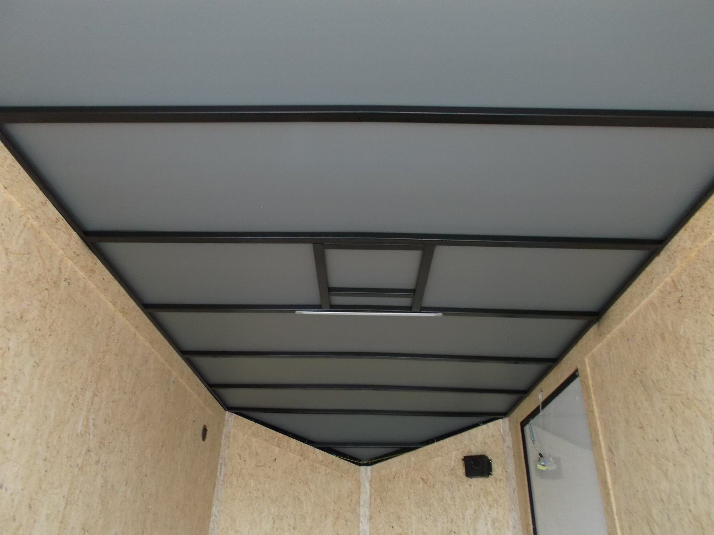 New 2026 Covered Wagon Trailers 7x16 Cargo Trailer / Enclosed Trailer / 7ft Int / Extra Wide Ramp / 48" RV Side Door / .080 SILVER Poly Core / Black Out Package / Slant V-Nose / Rear Spoiler w/ LED Loading Lights