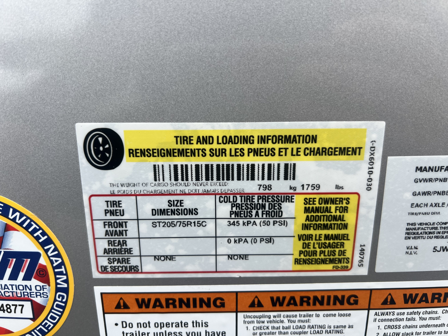 New 2026 Look Trailers 5x10 3K ST-DLX RAMP DOOR Cargo / Enclosed Trailer