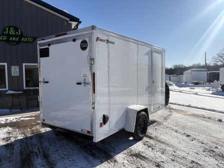 New 2026 Wells Cargo 6x12 6'6" Interior Height Fasttrac Deluxe Cargo / Enclosed Trailer w/Ramp Door