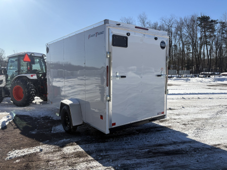 New 2026 Wells Cargo 6x12 6'6" Interior Height Fasttrac Deluxe Cargo / Enclosed Trailer w/Ramp Door