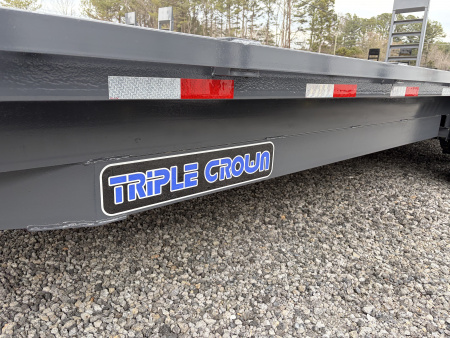 New 2026 Triple Crown 8.5x24 Heavy Duty Deckover Equipment Trailer, 16K GVWR