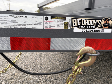 New 2026 Triple Crown 8.5x24 Heavy Duty Deckover Equipment Trailer, 16K GVWR