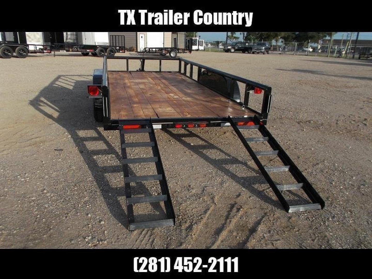 New 2026 J&C Trailers 83x16 Utility Trailer / Lowboy Trailer / 5ft Slide Out Stow Away Ramps / Heavy Duty Pipetop / Electric Brakes / 2" Bulldog Coupler