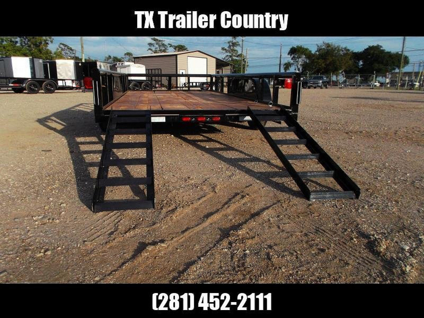 New 2026 J&C Trailers 83x16 Utility Trailer / Lowboy Trailer / 5ft Slide Out Stow Away Ramps / Heavy Duty Pipetop / Electric Brakes / 2" Bulldog Coupler