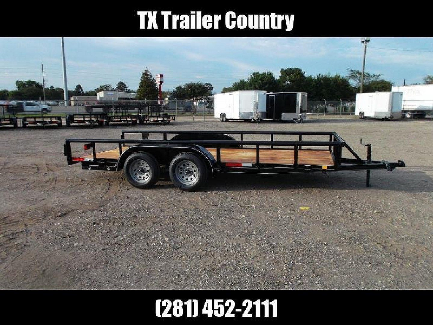 New 2026 J&C Trailers 83x16 Utility Trailer / Lowboy Trailer / 5ft Slide Out Stow Away Ramps / Heavy Duty Pipetop / Electric Brakes / 2" Bulldog Coupler