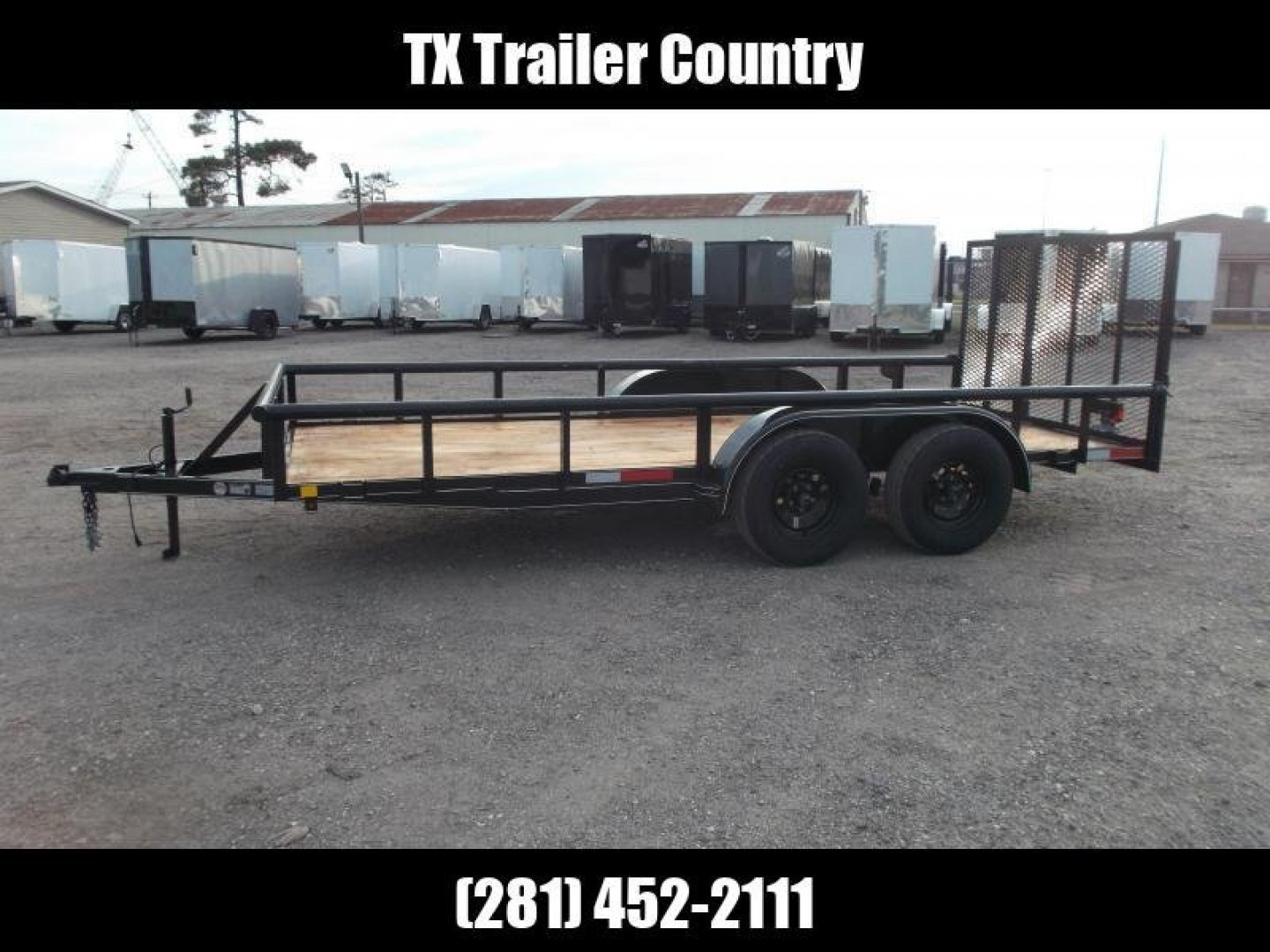 New 2026 J&C Trailers 83x16 Utility Trailer / Pipetop / 4ft Heavy Duty Ramp Gate / Electric Brakes / 2" Bulldog Coupler