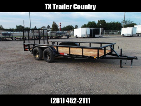 New 2026 J&C Trailers 83x16 Utility Trailer / Pipetop / 4ft Heavy Duty Ramp Gate / Electric Brakes / 2" Bulldog Coupler