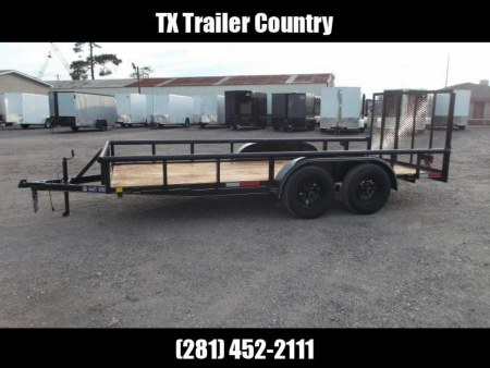 New 2026 J&C Trailers 83x16 Utility Trailer / Pipetop / 4ft Heavy Duty Ramp Gate / Electric Brakes / 2" Bulldog Coupler
