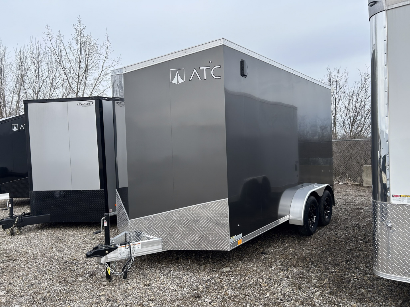 New 2026 ATC STO 7 X 14 FT ALUMINUM CARGO TRAILER 7 FT 6 IN INT HT W/ REAR SPOILER