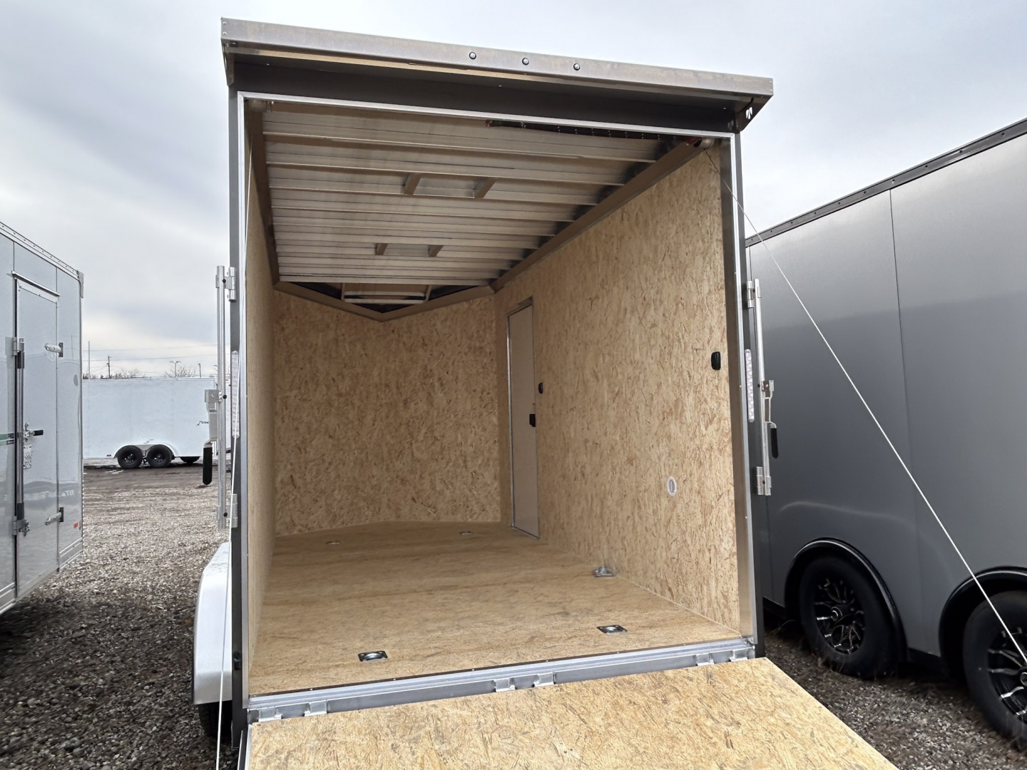 New 2026 ATC STO 7 X 14 FT ALUMINUM CARGO TRAILER 7 FT 6 IN INT HT W/ REAR SPOILER