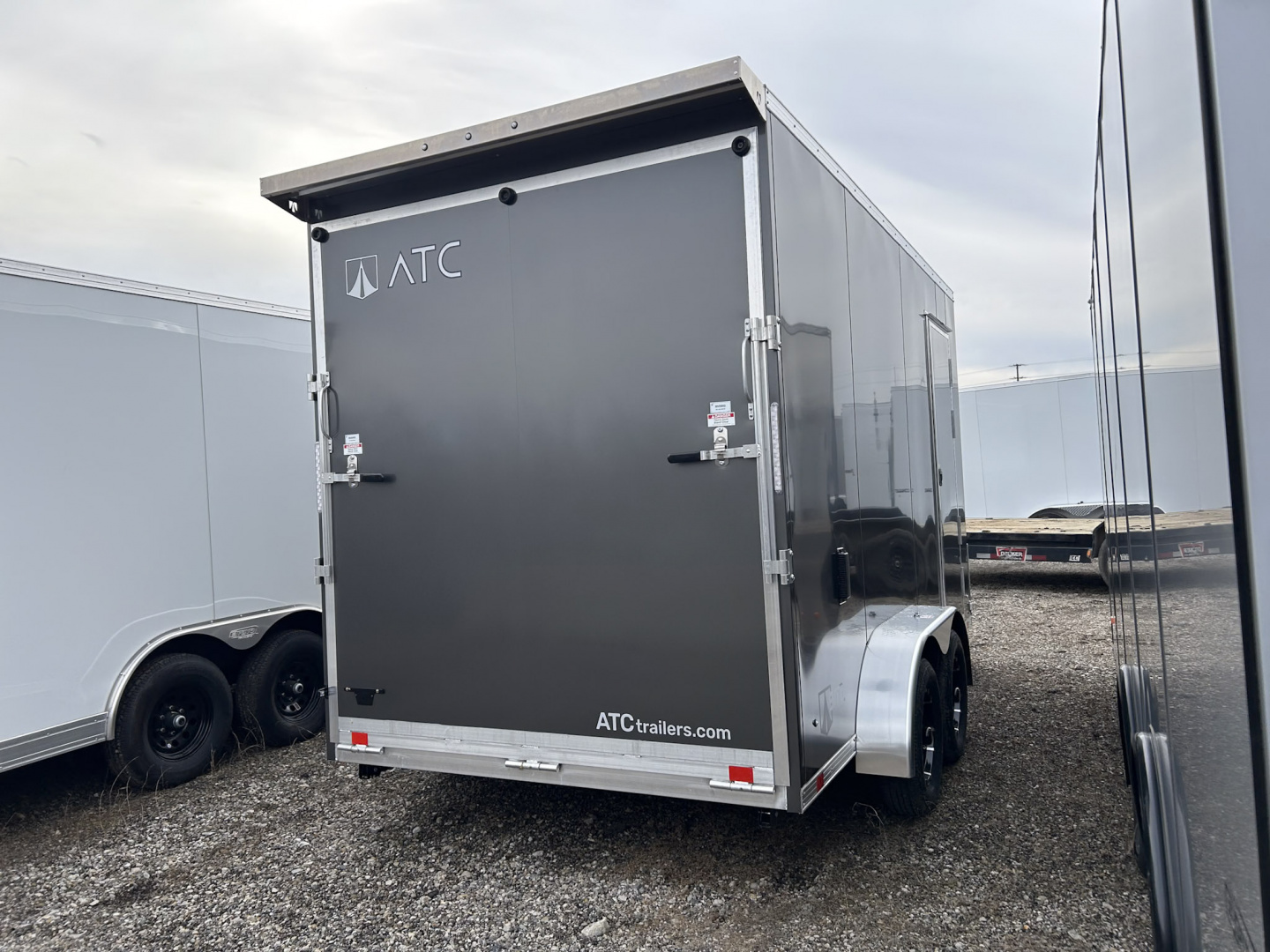 New 2026 ATC STO 7 X 14 FT ALUMINUM CARGO TRAILER 7 FT 6 IN INT HT W/ REAR SPOILER