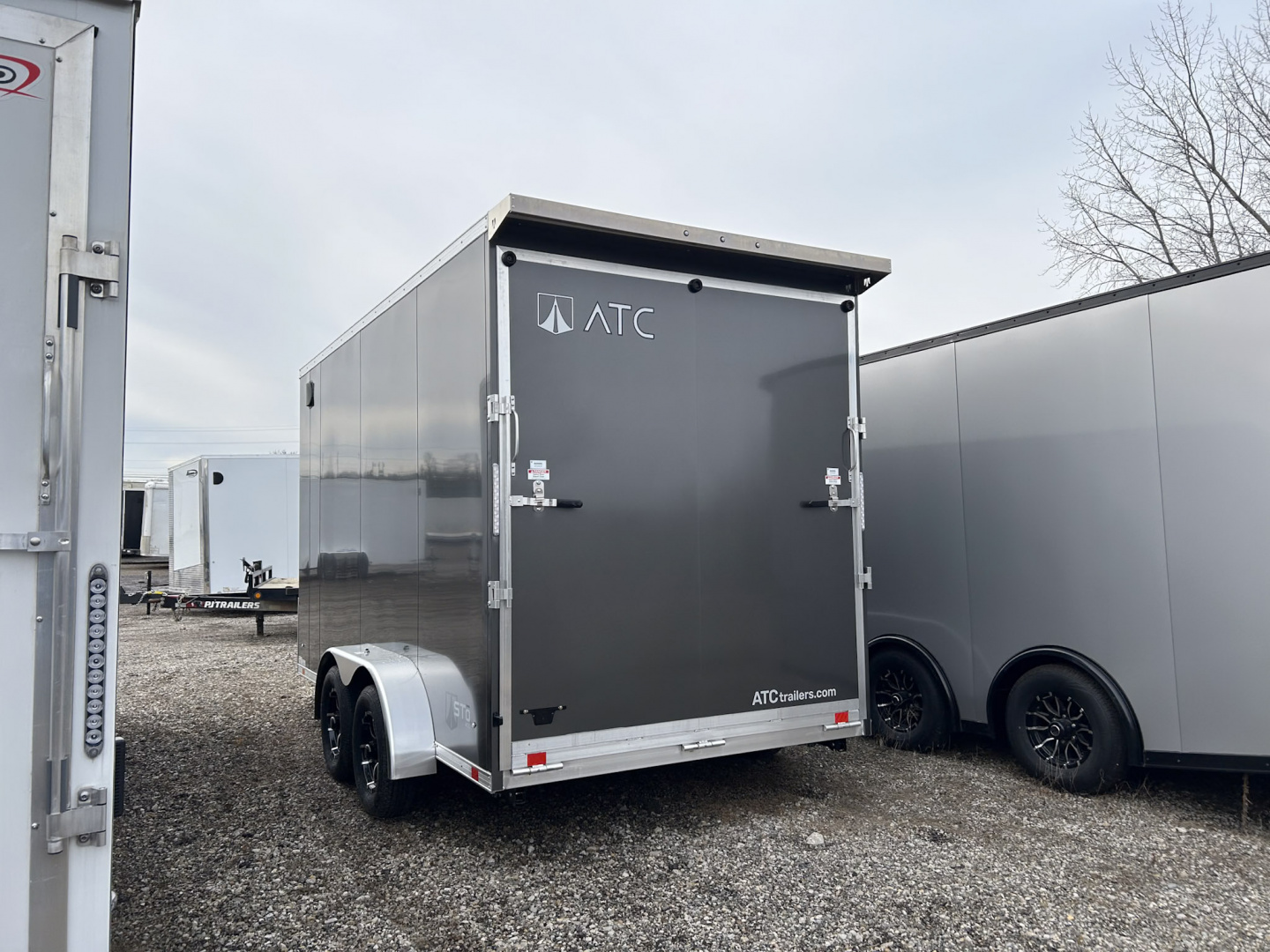 New 2026 ATC STO 7 X 14 FT ALUMINUM CARGO TRAILER 7 FT 6 IN INT HT W/ REAR SPOILER