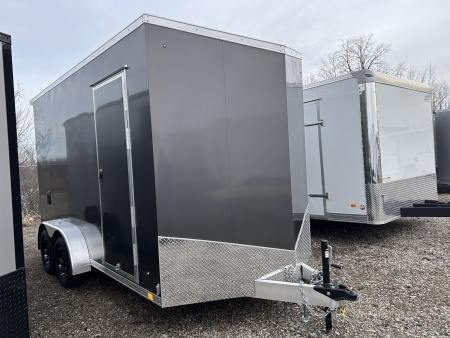 New 2026 ATC STO 7 X 14 FT ALUMINUM CARGO TRAILER 7 FT 6 IN INT HT W/ REAR SPOILER