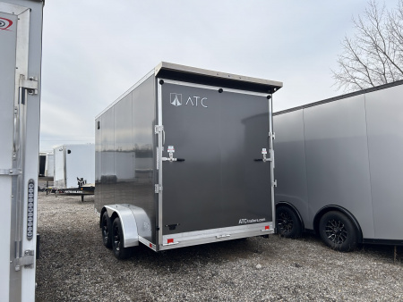 New 2026 ATC STO 7 X 14 FT ALUMINUM CARGO TRAILER 7 FT 6 IN INT HT W/ REAR SPOILER
