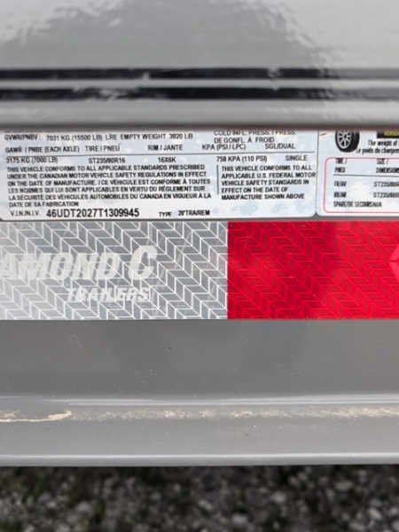 New 2026 Diamond C Trailers HDT207 Tilt Trailer