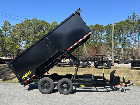 New 2026 Big Tex 14LX Dump Trailer 7x14 SCISSOR LIFT 4’ SIDES TARP, RAMPS & stabilizer feet