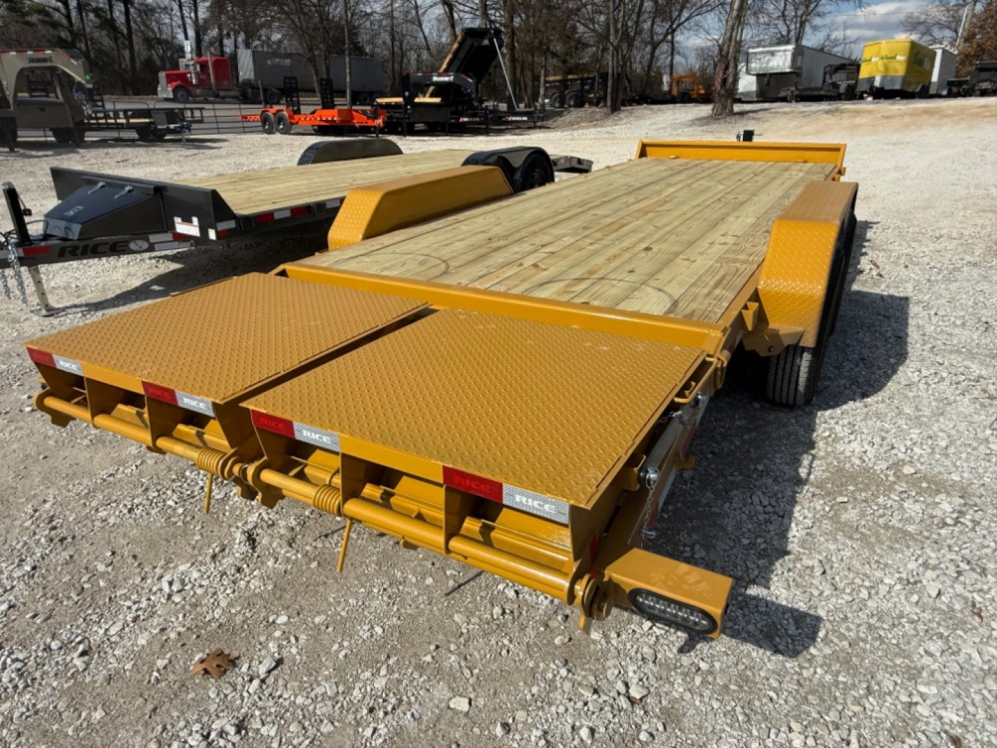 New 2026 Rice Trailers 21' X 82" Magnum Equipment Hauler (Max Ramps) Equipment Trailer