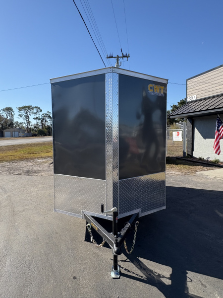 New 2026 Covered Wagon Trailers 6X12 SA CHARCOAL WITH RAMP Cargo / Enclosed Trailer