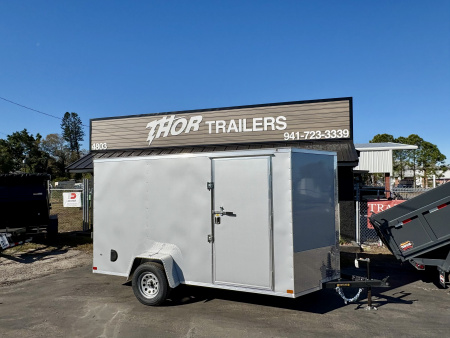 New 2026 Covered Wagon Trailers 6X12 SA SILVER WITH RAMP Cargo / Enclosed Trailer