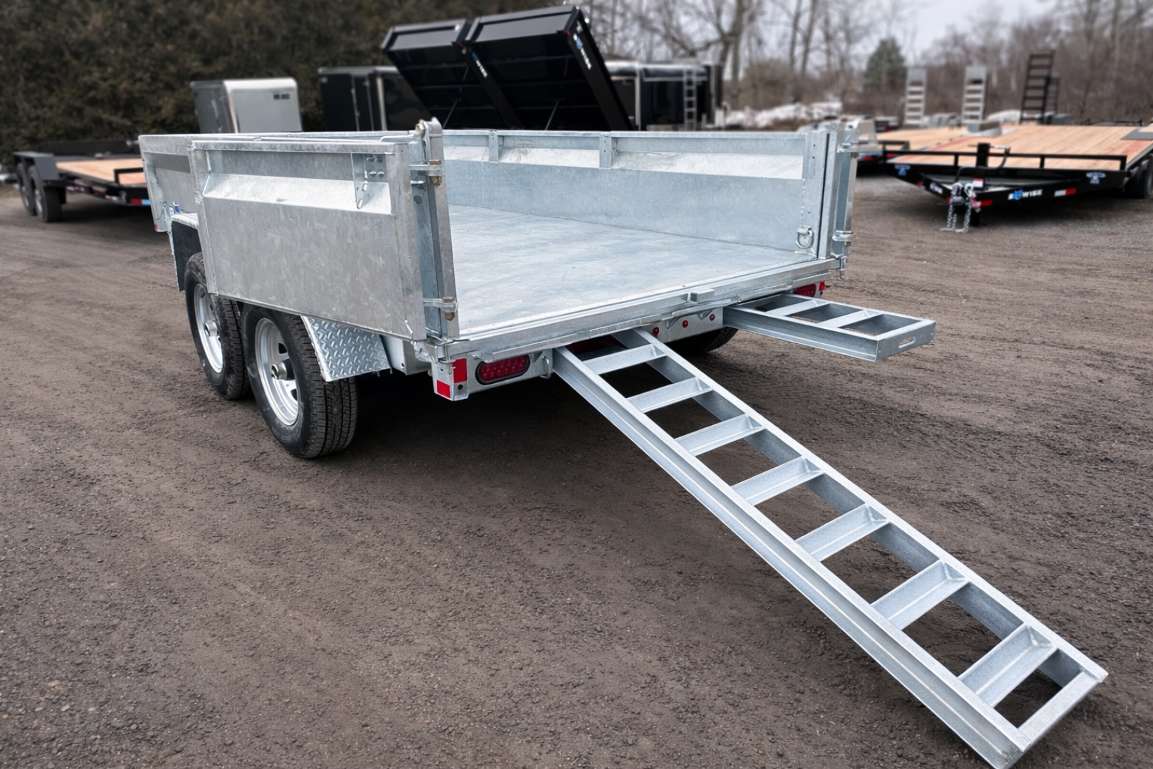 New 2026 Bwise 6x12 Dump trailer Galvanized
