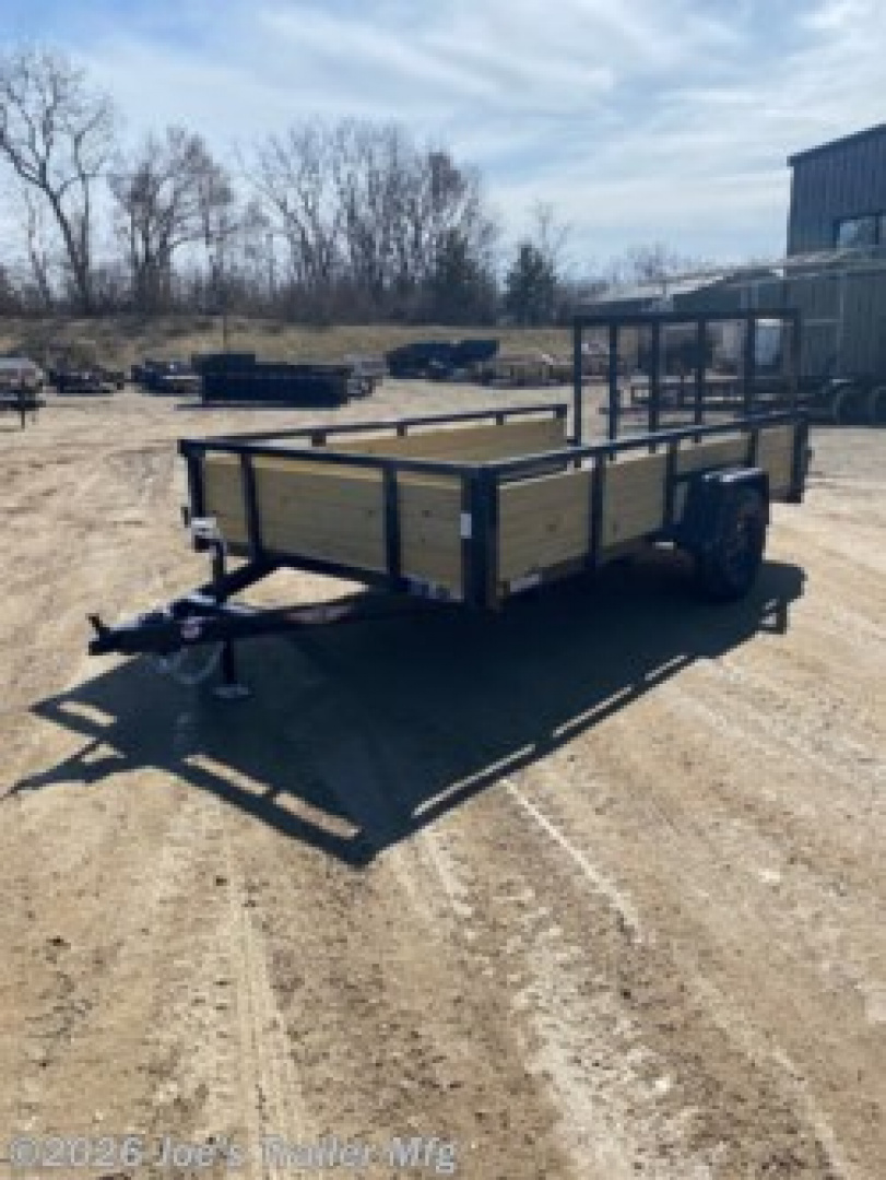 New 2025 H&H Trailers H7612WS-030 76x12 2990 GVWR 3 Treated Board High Sides & Front Wood Side Utility Trailer