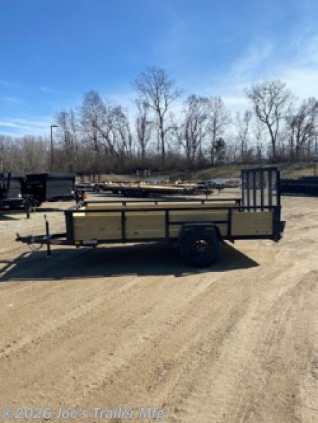 New 2025 H&H Trailers H7612WS-030 76x12 2990 GVWR 3 Treated Board High Sides & Front Wood Side Utility Trailer