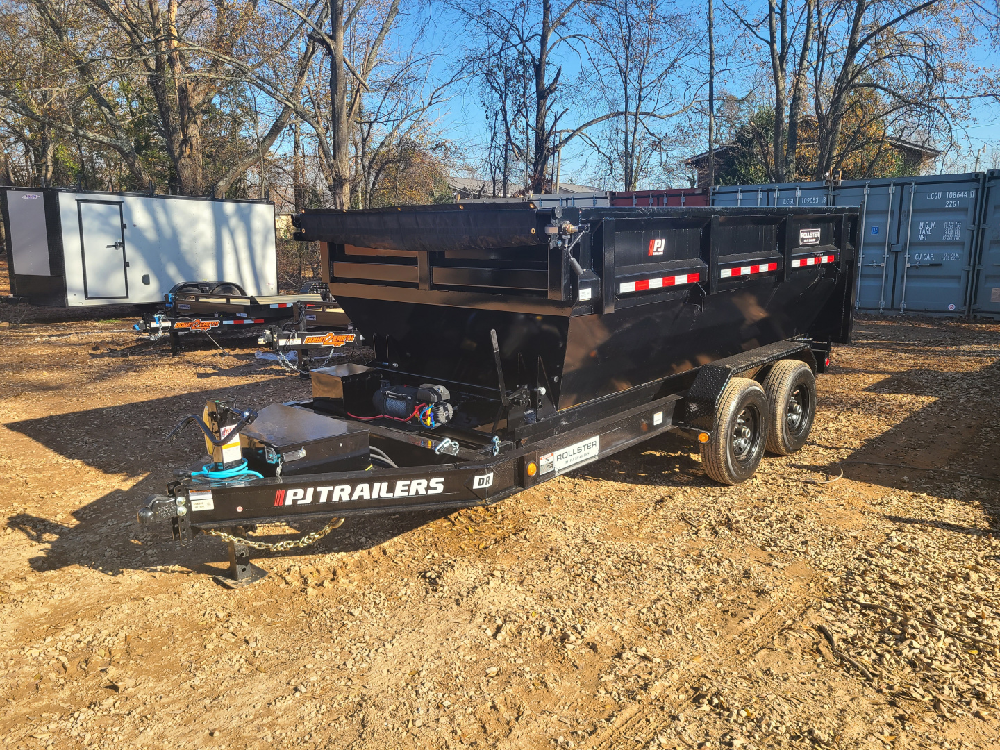 New 2025 PJ Trailers 7x14 14k Roll Off Dump Trailer + 1 Bin