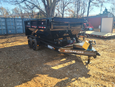 New 2025 PJ Trailers 7x14 14k Roll Off Dump Trailer + 1 Bin