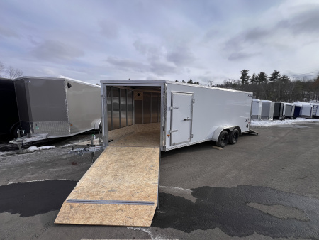 New 2026 High Country 7x18 + 5ft V nose - Snowmobile Trailer/ Three Place / Drive In-Out / All Aluminum - 7000gvw