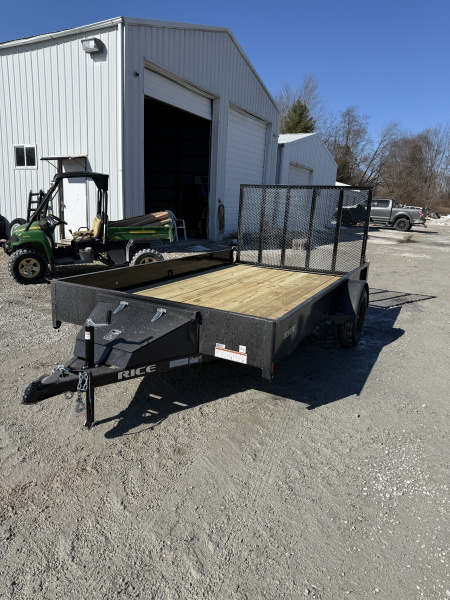 New 2026 Rice 76 x12' 3K Utility Trailer