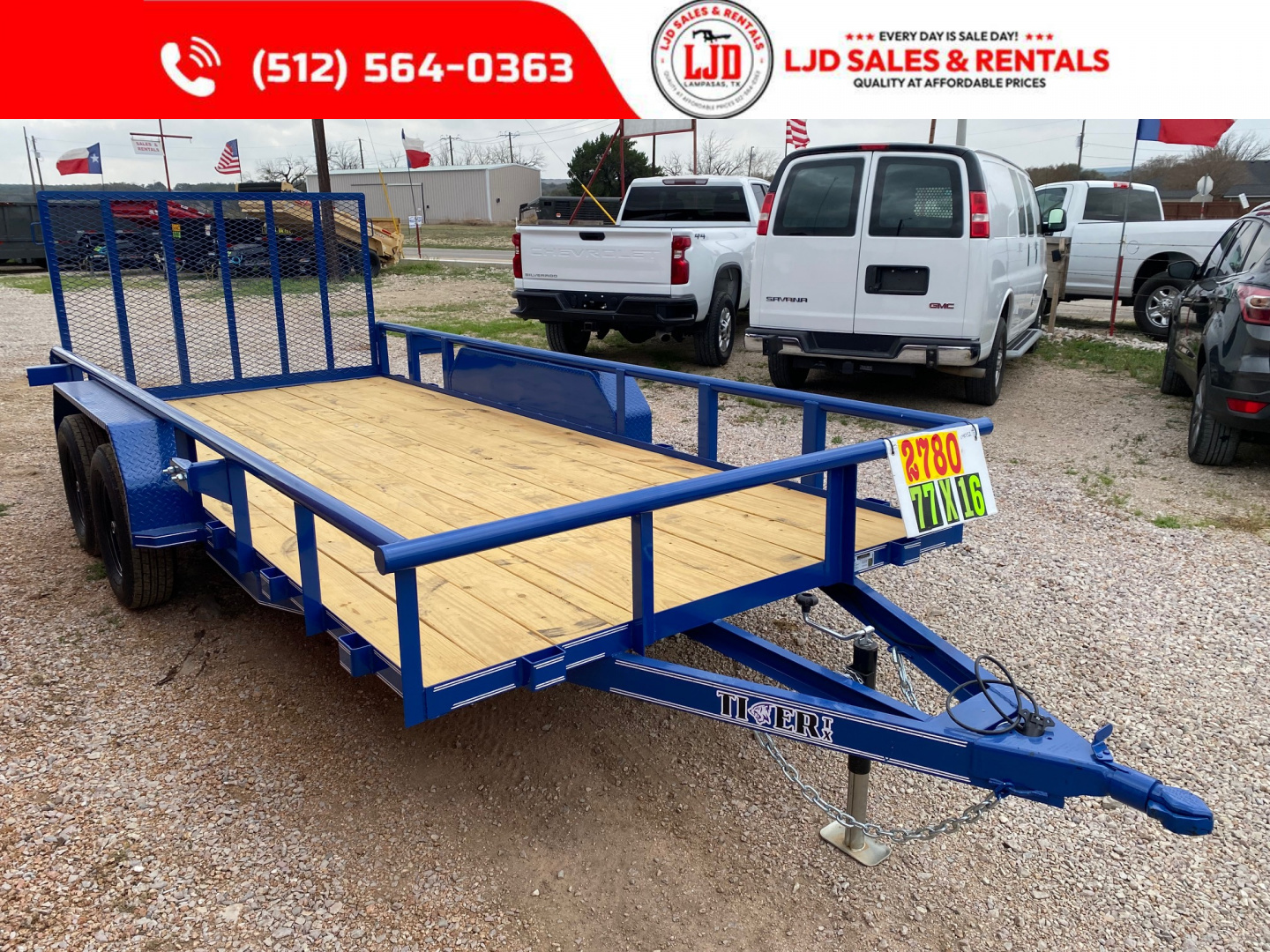New 2026 Tiger - 77" x 16' - Utility Trailer