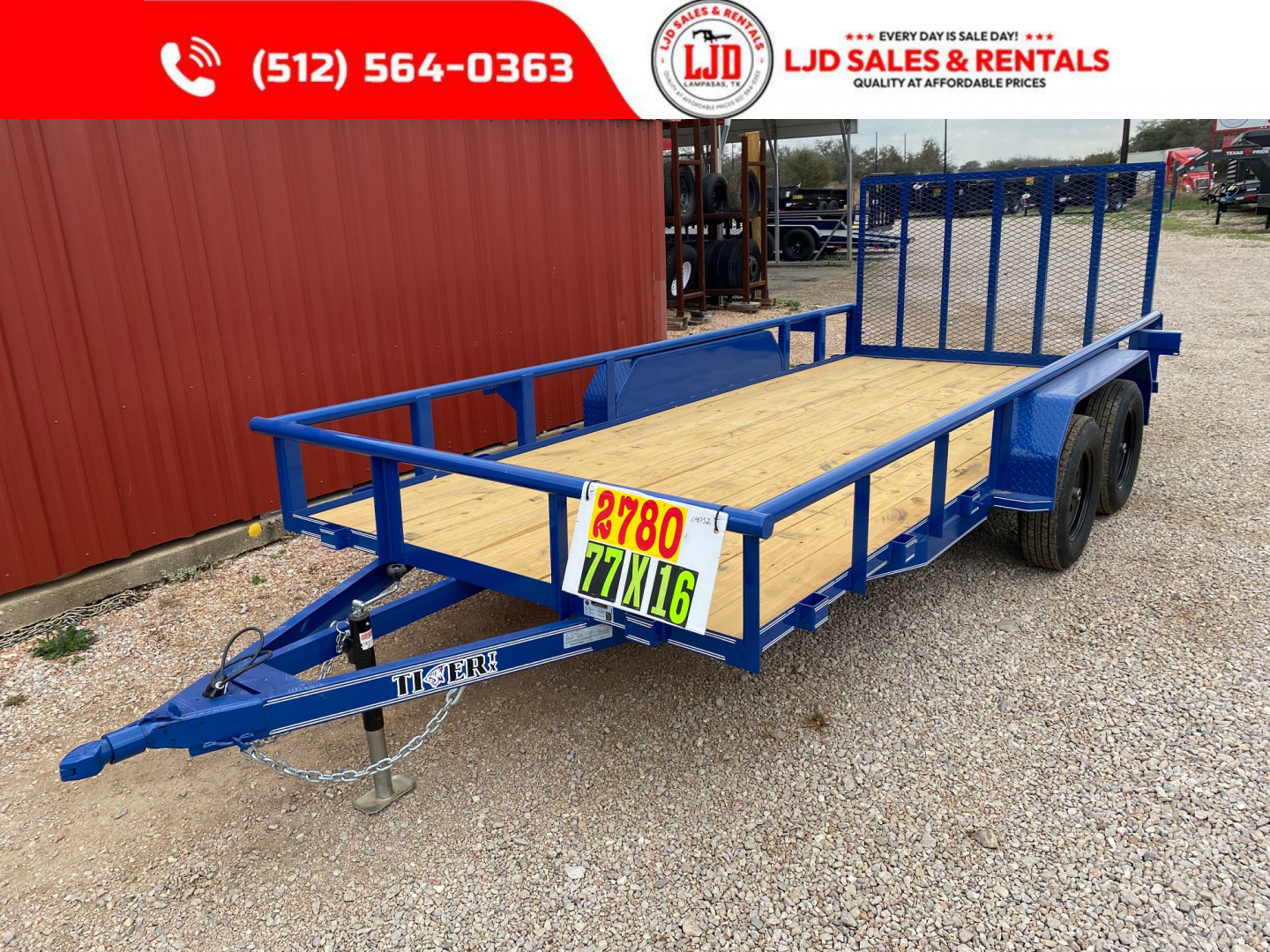 New 2026 Tiger - 77" x 16' - Utility Trailer